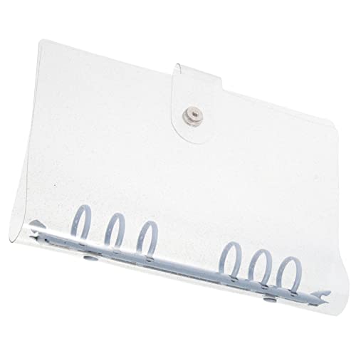 NUOBESTY Transparente Ringbuchhülle Verstellbarer Organizer für Diy und Schule Praktischer Aktenordner für Druckknopfverschluss Nebelblau ohne Innenblätter von NUOBESTY
