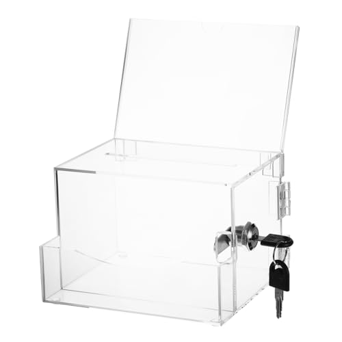NUOBESTY Transparente Spendenbox mit Schloss Abschließbare Wahlurne für Vorschläge und Spenden Große Kapazität für Fundraising und Veranstaltungen Einfache Beobachtung und Design NUOBESTY Transparente Spendenbox mit Schloss Abschließbare Wahlurne für Vorschläge und Spenden Große Kapazität für Fundraising und Veranstaltungen Einfache Beobachtung und Design von NUOBESTY