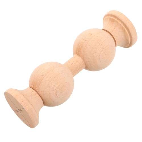 NUOBESTY Unbehandelte Holzsäulenabschlüsse aus Buchenholz Dekorative Handgefertigte Holzsäulen Klassische Runde Holzfinials für Treppen Bettpfosten Gartenzaun und Diy-raumdekoration von NUOBESTY