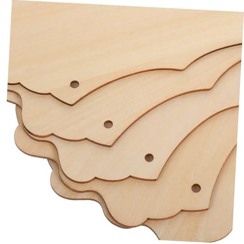 NUOBESTY Unfertige Holzschilder Teilig mit Hanfseil Robuste Blanke Holztafeln für DIY Kunstprojekte zum Bemalen Gravieren als Tür und Wanddeko Innen und Außen Geeignet von NUOBESTY