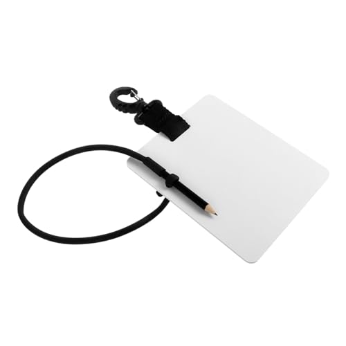 NUOBESTY Unterwasser Schreibtafel mit Drehbarem Clip und Bleistift Schreibgerät für Tauchen Schwimmen und Wassersport und Leicht Vielseitig Einsetzbar für Notizen und Skizzen von NUOBESTY