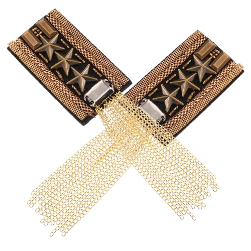 NUOBESTY Vintage Damen Schulterklappen mit Quasten und Strassbesatz Modische Schmuck schulterepauletten für Hochzeiten Partys und Festliche Anlässe in Gold Verarbeitet und Langlebig von NUOBESTY