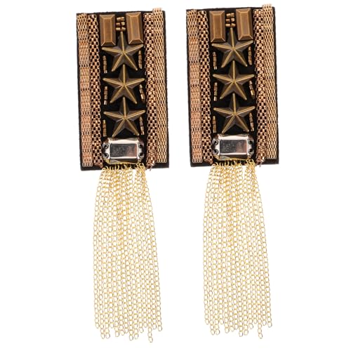NUOBESTY Vintage Quaste Schulterklappen mit Strass Modische Teiliges Damen Epauletten für Anzug Hochzeits und Party Dekoration Vielseitig Einsetzbar Eleganter Fransenlook von NUOBESTY