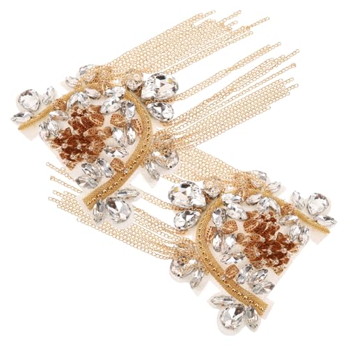 NUOBESTY Vintage Schulterepauletten mit Metall quasten und U förmiger Diamantkette Dekorative Schulterbrosche für Kostüme Cosplay Halloween Auffälliger Schmuck für Jacken NUOBESTY Vintage Schulterepauletten mit Metall quasten und U förmiger Diamantkette Dekorative Schulterbrosche für Kostüme Cosplay Halloween Auffälliger Schmuck für Jacken von NUOBESTY