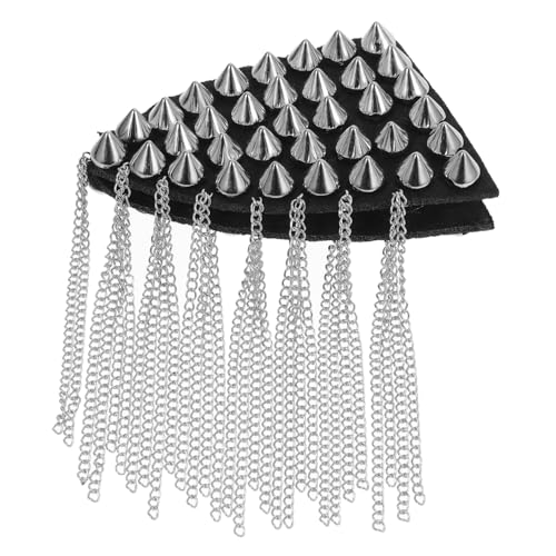 NUOBESTY Vintage Schulterklappe mit Quasten Nieten und Ketten Modisches Epaulette Abzeichen für Damen und Herren Robustes Legierungszubehör Geeignet für Kostüme Halloween Bühne Hochzeit NUOBESTY Vintage Schulterklappe mit Quasten Nieten und Ketten Modisches Epaulette Abzeichen für Damen und Herren Robustes Legierungszubehör Geeignet für Kostüme Halloween Bühne Hochzeit von NUOBESTY