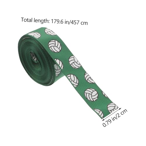 NUOBESTY Volleyball Dekoband Polyester Sportliches Geschenkband für Geschenkverpackung Diy Basteln Partydeko Robust und Farbintensiv Dunkelgrün von NUOBESTY