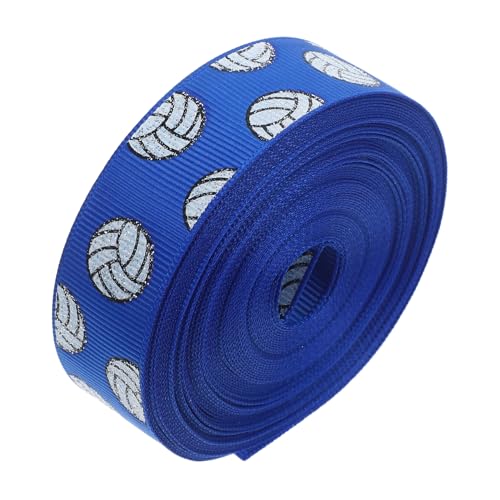 NUOBESTY Volleyballband Auf Rolle Sportband Cheerleader Band Volleyball Haarbänder Volleyball Bastelbedarf Sportballband Sport Softballbänder Zum Basteln Blaues Polyester von NUOBESTY