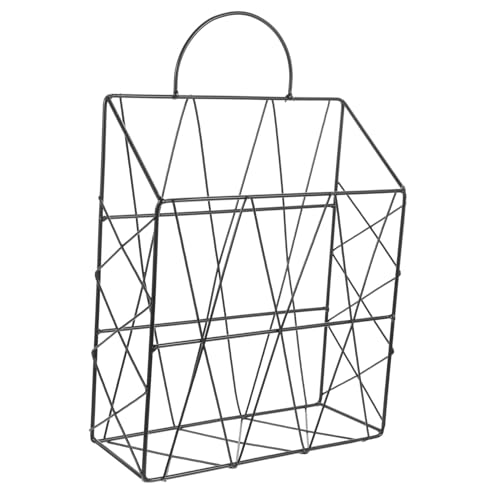 NUOBESTY Wandhängender Zeitungs Magazinhalter Dekorativer Buchhalter für Büro und Zuhause Platzsparender Aufbewahrungsrack für Bücher Dokumente und Zeitschriften Schwarzes Design NUOBESTY Wandhängender Zeitungs Magazinhalter Dekorativer Buchhalter für Büro und Zuhause Platzsparender Aufbewahrungsrack für Bücher Dokumente und Zeitschriften Schwarzes Design von NUOBESTY