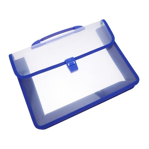 NUOBESTY Wasserdichte Aktentasche Tasche für Dateien wasserdichte Beutel für Dokumente offizielle Dokumententasche Büroorganisator wasserdichter Papierhalter erweiterbarer Ordner pp Blau von NUOBESTY