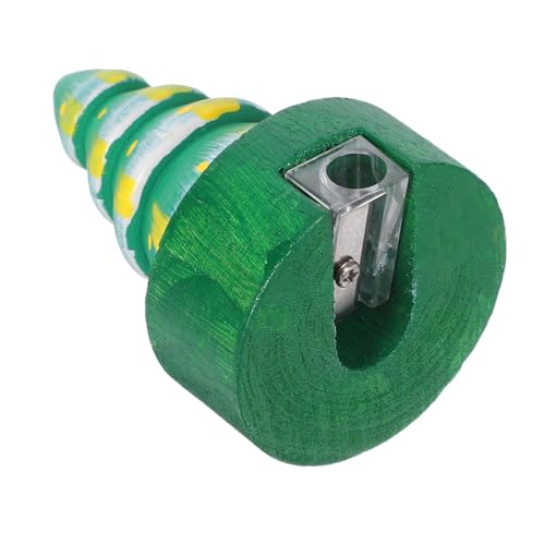 NUOBESTY Weihnachtlicher Bleistiftspitzer Holz Tannenbaum Handlicher Manueller für Schule Büro Geschenkidee Weihnachtsdeko Robust Leicht Tragbar von NUOBESTY