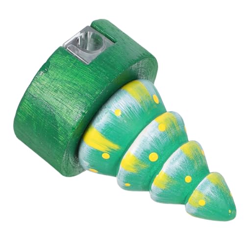 NUOBESTY Weihnachtlicher Desktop Bleistiftanspitzer Weihnachtsbaum Holzgriff Handlicher Anspitzer Für Schüler Büro Schule Festliche Dekoration Geschenkidee von NUOBESTY
