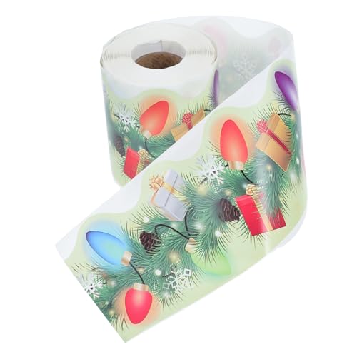 NUOBESTY Weihnachts Bulletin Board Bordüre Selbstklebend aus Kupferbeschichtetem Farbecht und Zuschneidbar Festliche Dekoration für Schule Büro Zuhause Flexible Breit von NUOBESTY