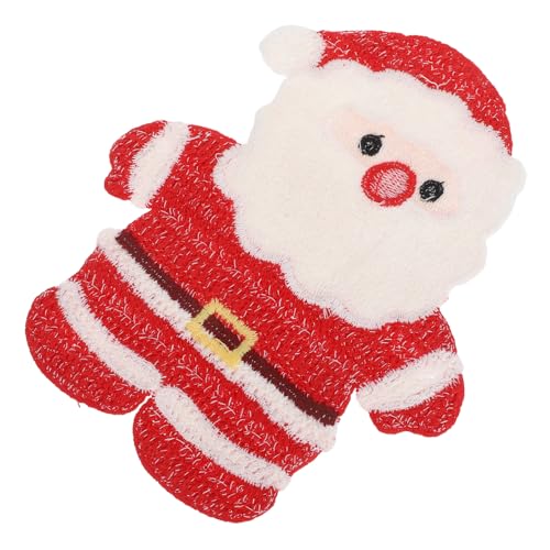 NUOBESTY Weihnachtsmann Stickerei Bügelpatches Große Santa Claus Applikationen für Kleidung Taschen und Hüte für Festliche Deko und Diy Weihnachten Accessoires von NUOBESTY