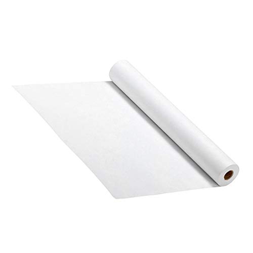 NUOBESTY Weiße Zeichenpapierrolle 50 M X 45 Cm Kunstdruckpapierrolle Weiße Papierrolle zum Malen Skizzieren Poster Bastelpapier Weiße Geschenkpapierrolle von NUOBESTY