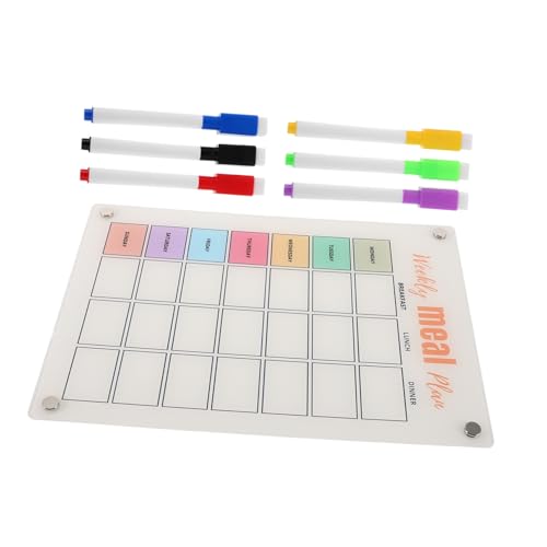 NUOBESTY Wochenplaner-kühlschrankmagnete Kühlschrankplanmagnet Magnetischer, Trocken Abwischbarer Planer Täglicher Notizblock-kalender Kühlschrank Wochenplaner Transparent Kunstharz NUOBESTY Wochenplaner-kühlschrankmagnete Kühlschrankplanmagnet Magnetischer, Trocken Abwischbarer Planer Täglicher Notizblock-kalender Kühlschrank Wochenplaner Transparent Kunstharz von NUOBESTY