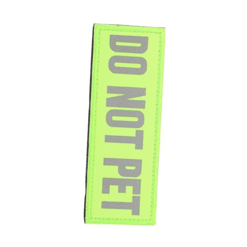 NUOBESTY reflektierende Hundeflecken Hundeweste Zubehör Professionelles Hundezubehör Hundegeschirr Aufnäher reflektierender Aufnäher für die Hundeweste Arbeitshund Patch Nylon Light Green von NUOBESTY