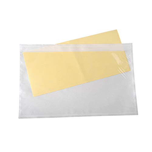 NUOBESTY selbstklebende verpackung umschläge transparente liste taschen umschläge beutel taschen für versandetikett verpackung slip umschlag envelope 100 stücke (15x18 cm) von NUOBESTY