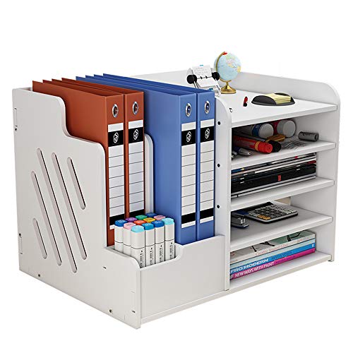 NUODWELL Weißer Schreibtisch-Organizer mit großer Kapazität, Briefablage Ablagefächer, Schreibtisch-Ablage zur ordentlichen Aufbewahrung von A4-Papier, Stiften, Büchern, Dokumenten NUODWELL Weißer Schreibtisch-Organizer mit großer Kapazität, Briefablage Ablagefächer, Schreibtisch-Ablage zur ordentlichen Aufbewahrung von A4-Papier, Stiften, Büchern, Dokumenten von NUODWELL