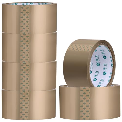 NUOOO 6 Rollen Paketklebeband Klebeband Packband Verpackungsband Kartonband 48MM x 30M Braun Verpackungsbänder für Pakete und Karton NUOOO 6 Rollen Paketklebeband Klebeband Packband Verpackungsband Kartonband 48MM x 30M Braun Verpackungsbänder für Pakete und Karton von NUOOO