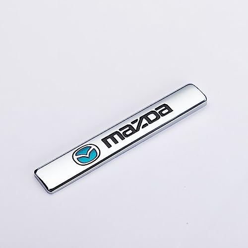 NURCIX Auto Metall 3D Emblem, Für Mazda MS Kofferraum Logo Buchstabe Aufkleber modifiziertes Abzeichen Sticker Styling Zubehör,A von NURCIX