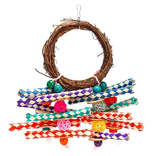 NURCIX Vogel Barsch Schredder Spielzeug Holzperlen Bunter Papagei Der Auf Nahrungssuche Kaut Rattan Kugeln Spielzeug Für Sittiche Turteltauben Wellensittiche Vogelring Barsch Schredder Futtersuche NURCIX Vogel Barsch Schredder Spielzeug Holzperlen Bunter Papagei Der Auf Nahrungssuche Kaut Rattan Kugeln Spielzeug Für Sittiche Turteltauben Wellensittiche Vogelring Barsch Schredder Futtersuche von NURCIX