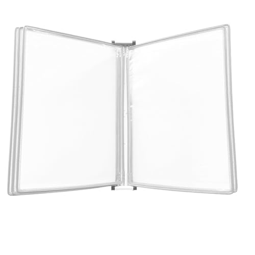 Wall Mounted Unit Folder A4 with 5 Pages,No Punching Hanging Documents Storage File Folders, Loose-Leaf Page Display Rack for Exhibition Offices Workshop (Color : White, Size : 5Pages) von NURII