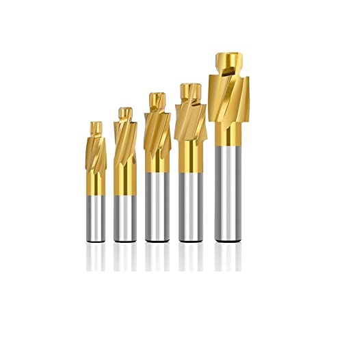 Bohrer HSS-Fräser, Senker, Schaftfräser, Pilot-Schlitzwerkzeug, Kupfer, Metall, Bohren, Pilotierter Senker,5 Stück M3 M4 M5 M6 M8 Bohrer HSS-Fräser, Senker, Schaftfräser, Pilot-Schlitzwerkzeug, Kupfer, Metall, Bohren, Pilotierter Senker,5 Stück M3 M4 M5 M6 M8 von NUSHKI
