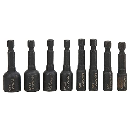 NUSHKI 8 Stück M4-M16 Gewindebohrer-Steckschlüssel-Adapter 1/4 Zoll Sechskantschaft-Gewindebohrer Für Den Heimwerker-Formenbau/Autoreparatur Langlebig NUSHKI 8 Stück M4-M16 Gewindebohrer-Steckschlüssel-Adapter 1/4 Zoll Sechskantschaft-Gewindebohrer Für Den Heimwerker-Formenbau/Autoreparatur Langlebig von NUSHKI