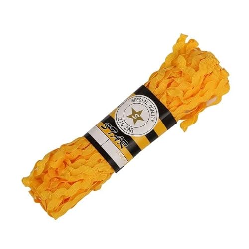 15Yard/lot 8mm Mehrfarbiges Terylenband Zickzack Spitzenbesatzband für Hochzeitsdekoration Handgemachtes DIY Nähen Handwerk-Orange Gelb von NUTENZA