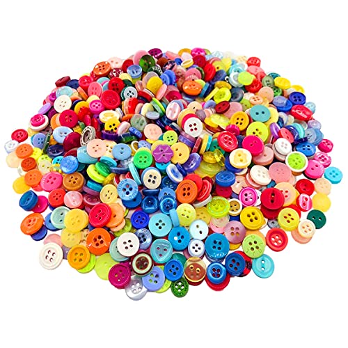 1000 Stück Bunte Knöpfe, Gemischte Farben und Größen Bastelknöpfe, für Kinder DIY, Painting, Geschenk Deko, 9/10/11 cm 1000 Stück Bunte Knöpfe, Gemischte Farben und Größen Bastelknöpfe, für Kinder DIY, Painting, Geschenk Deko, 9/10/11 cm von NUWIQ