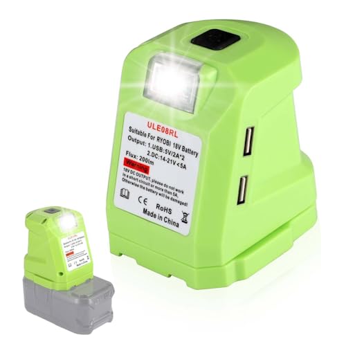NUZAMAS Versorgungswechselrichter für Kompatibel mit Ryobi 18-V-Volt-Batterie mit Wechselstromsteckdosen, tragbare Stromquelle, USB-Ladegerät-Adapter für Ryobi-Kraftwerk mit LED-Licht 14,4–19,2 V NUZAMAS Versorgungswechselrichter für Kompatibel mit Ryobi 18-V-Volt-Batterie mit Wechselstromsteckdosen, tragbare Stromquelle, USB-Ladegerät-Adapter für Ryobi-Kraftwerk mit LED-Licht 14,4–19,2 V von NUZAMAS