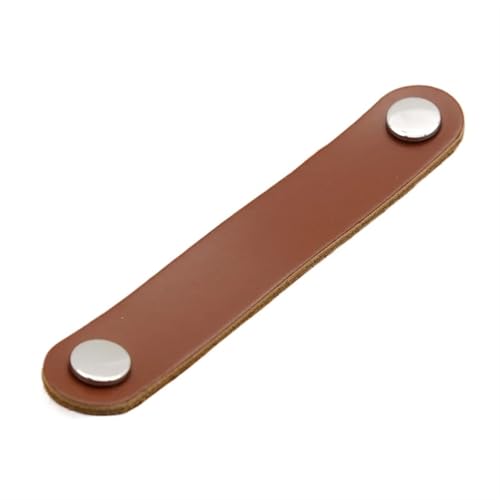 NUZBCPETR Ledergriffe, Einloch-Möbelgriff aus weichem Leder for Küchenschränke, Kleiderschränke, Türen, Schubladen, Ledergriffe aus Zinklegierung, Schubladengriffe aus Leder(Brown) von NUZBCPETR