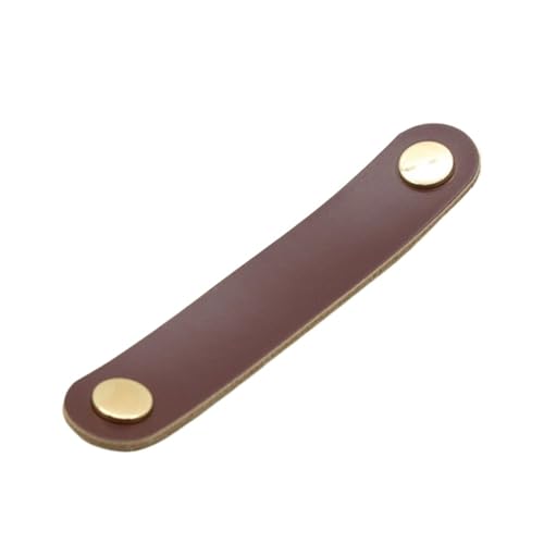 NUZBCPETR Ledergriffe, Leder Küchenschrank Schrank Weichleder Griff Möbelknöpfe Schubladengriff Türgriffe Leder Schubladengriffe(Dark Brown) von NUZBCPETR