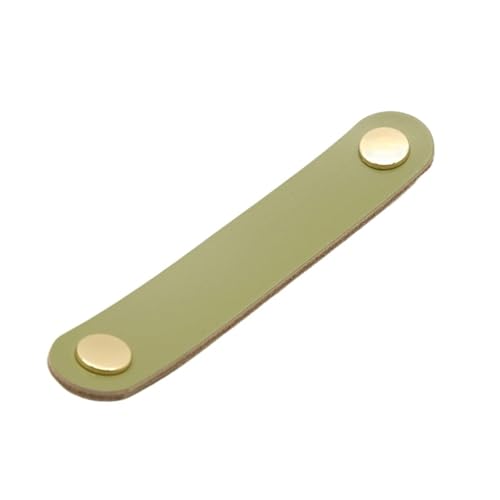 NUZBCPETR Ledergriffe, Leder Küchenschrank Schrank Weichleder Griff Möbelknöpfe Schubladengriff Türgriffe Leder Schubladengriffe(Green) von NUZBCPETR
