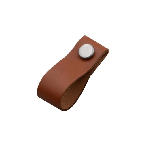 NUZBCPETR Ledergriffe, Leder-Zuggriff for Tür, Schrank, Schublade, Küchenschrank, Kommode, Möbelbeschläge, Leder-Schubladengriffe(Light Brown) von NUZBCPETR