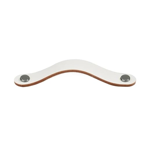 NUZBCPETR Ledergriffe, Ledergriff Möbelbeschläge Schubladenschrank Türknöpfe Küchenschrank Schuhschrankgriffe Lederschubladengriffe(Chrome,128mm) von NUZBCPETR