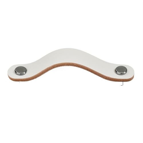NUZBCPETR Ledergriffe, Ledergriff Möbelbeschläge Schubladenschrank Türknöpfe Küchenschrank Schuhschrankgriffe Lederschubladengriffe(Chrome,96mm) von NUZBCPETR