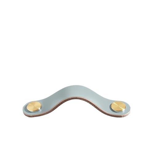 NUZBCPETR Ledergriffe, Lederschrankgriffe Möbelgriff for Kinderzimmer Küchengriff Schubladenknöpfe Türbeschläge Lederschubladengriffe(Blue,128mm) von NUZBCPETR