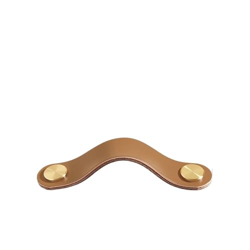 NUZBCPETR Ledergriffe, Lederschrankgriffe Möbelgriff for Kinderzimmer Küchengriff Schubladenknöpfe Türbeschläge Lederschubladengriffe(Coffee Brown,128mm) von NUZBCPETR