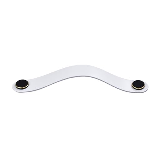 NUZBCPETR Ledergriffe, Möbelgriffe aus Leder, for Küchenschränke, Aufbewahrungstüren, Schuhschränke, Kleiderschrank, Schubladengriffe aus Leder(160mmwhite Black) von NUZBCPETR