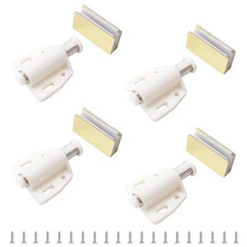 NUZBCPETR magnetiska dörrstopp för skåp, Magnetverschluss for Glastüren, passend for 3–6 mm Starke, frei schwingende Glastüren.(Whitegold,Single Door) von NUZBCPETR