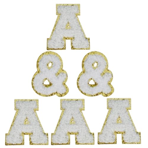 Chenille-Buchstaben-Aufnäher, selbstklebend, für Kleidung, zum Aufkleben, für Taschen, Hüte, Rucksäcke, Jeans, Schuhe, Handwerk, Laptop, 6 Stück Chenille-Buchstaben-Aufnäher, selbstklebend, für Kleidung, zum Aufkleben, für Taschen, Hüte, Rucksäcke, Jeans, Schuhe, Handwerk, Laptop, 6 Stück von NVARUPC