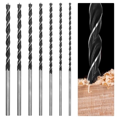 NVGFTG 7 Stück Holzbohrer Set Lang 300 mm Schlangenbohrer Set 4/5/6/7/8/10/12 mm Lange Bohrer Holz für Holz- Kunststoff- und PVC-Tischlereibohren NVGFTG 7 Stück Holzbohrer Set Lang 300 mm Schlangenbohrer Set 4/5/6/7/8/10/12 mm Lange Bohrer Holz für Holz- Kunststoff- und PVC-Tischlereibohren von NVGFTG
