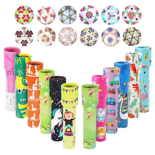 NVIYAM 12 Stück Kaleidoskop Kinder Kaleidoskop Bastelset Klassisches Kaleidoskope Vintage Retro-Kaleidoskope Lernspielzeug Kaleidoskop Kinder Mitgebsel für Kindergeburtstag (Zufällige Farbe) von NVIYAM