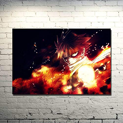 NVKGVVLL Fairy Tail Diamond Painting Set by Number Kits für Erwachsene Anime, 5D Crystal Diamond Kunsthandwerk für Wanddekoration Geschenk Basteln (Quadrat, 30 × 40 cm) von NVKGVVLL