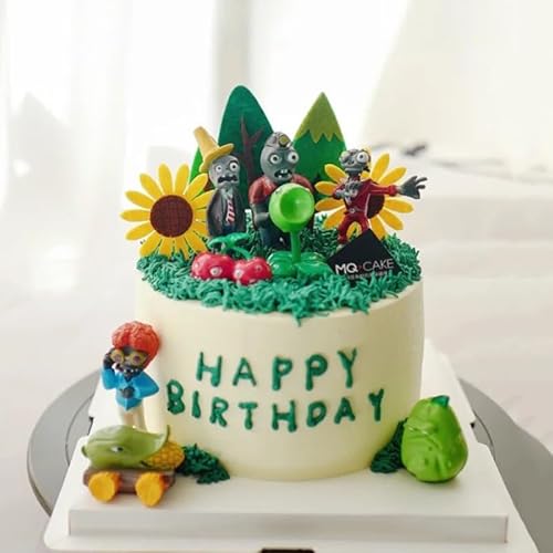 8PCS Zombie Cake Topper, Zombie Action Figures Plants Zombies Cake Toppers Auto-Ornament Geburtstags Party für Baby Shower Party Dekoration Figuren Party Kuchen Dekoration Lieferungen von NVKRLFYD