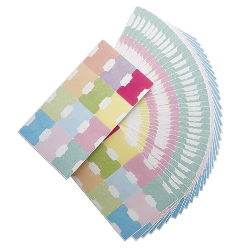 120 Stück farbige Etiketten, selbstklebende Etiketten, beschreibbare Etiketten, Haftnotizen, Notizbuch, Seitenmarker von NVOQILIN