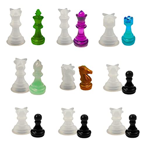 3D International Schachfigur-Silikonformen, Epoxidharz, Gießformen, Schmuckherstellung, Werkzeuge für Familienfeiern, Brettspiele 3D International Schachfigur-Silikonformen, Epoxidharz, Gießformen, Schmuckherstellung, Werkzeuge für Familienfeiern, Brettspiele von NVOQILIN