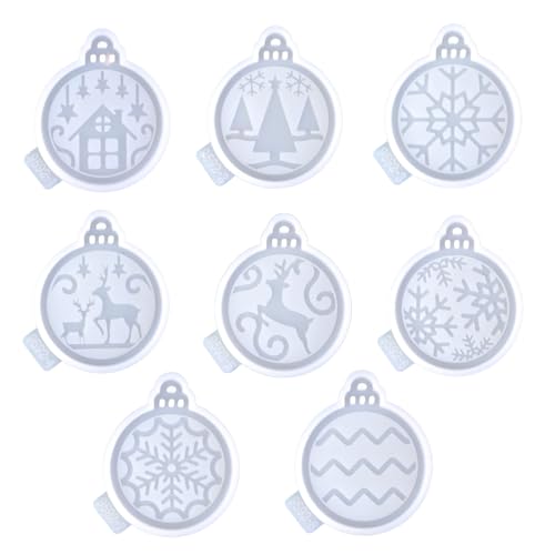 8 Stück Harzgussform Anhänger Formen Handwerk Formen Weihnachten Wanddekorationen Ornament Silikon für Handwerk Weihnachtsschmuck Silikon 8 Stück Harzgussform Anhänger Formen Handwerk Formen Weihnachten Wanddekorationen Ornament Silikon für Handwerk Weihnachtsschmuck Silikon von NVOQILIN