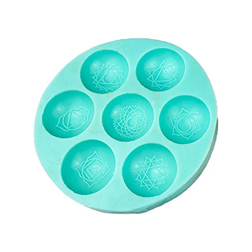 Epoxidharz-Form, 7 Chakren, runde Silikonherstellungswerkzeuge von NVOQILIN